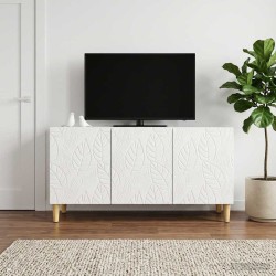 Meuble TV 99 x 34,5 x 50 cm Blanc brillant Bois d'ingénierie 620114620114