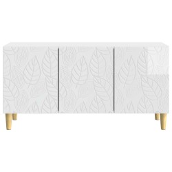 Meuble TV 99 x 34,5 x 50 cm Blanc brillant Bois d'ingénierie 620114620114