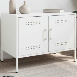 Meuble TV blanc 68x39x50,5 cm acier 620115620115