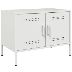 Meuble TV blanc 68x39x50,5 cm acier 620115620115