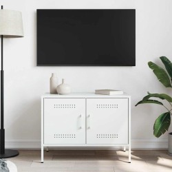 Meuble TV blanc 68x39x50,5 cm acier 620115620115