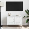 Meuble TV blanc 68x39x50,5 cm acier 620115620115