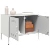 Meuble TV blanc 68x39x50,5 cm acier 620115620115