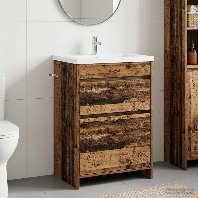 Meuble sous lavabo de salle de bain Bois ancien 620116620116