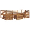 Ensemble de canapés d'extérieur 7 pcs Naturel 620117620117