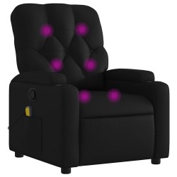 Fauteuil de massage inclinable noir similicuir 620121620121