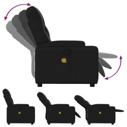 Fauteuil de massage inclinable noir similicuir 620121620121
