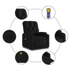 Fauteuil de massage inclinable noir similicuir 620121620121