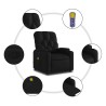 Fauteuil de massage inclinable noir similicuir 620122620122
