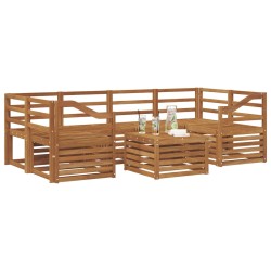 Ensemble de canapés d'extérieur 7 pcs Naturel 620124620124