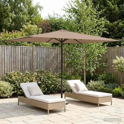 Parasol de jardin 200 x 300 cm Polyester Rectangulaire Taupe 620125620125