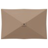 Parasol de jardin 200 x 300 cm Polyester Rectangulaire Taupe 620125620125