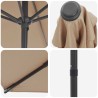 Parasol de jardin 200 x 300 cm Polyester Rectangulaire Taupe 620125620125