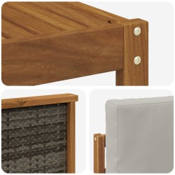 Ensemble de canapés d'extérieur 6 pcs Naturel et gris clair 620129620129