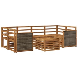 Ensemble de canapés d'extérieur 7 pcs Naturel 620132620132