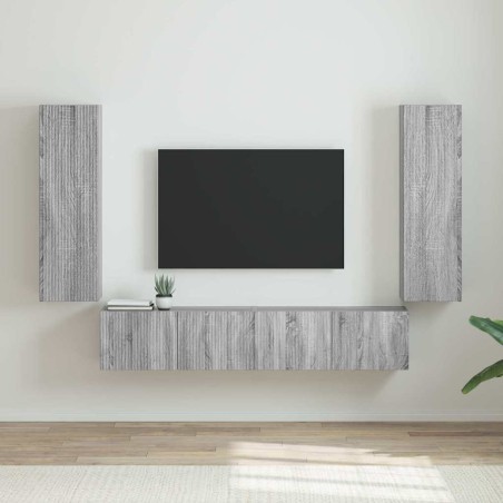 Meuble TV mural 2 pcs Gris Sonoma 30 x 31 x 100 cm 620133620133