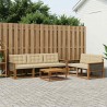 Ensemble de canapés d'extérieur 6 pcs Naturel et Beige 620138620138