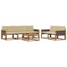 Ensemble de canapés d'extérieur 6 pcs Naturel et Beige 620138620138