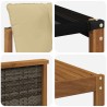 Ensemble de canapés d'extérieur 6 pcs Naturel et Beige 620138620138