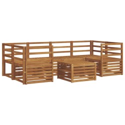 Ensemble de canapés d'extérieur 7 pcs Naturel 620142620142