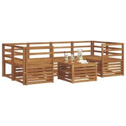 Ensemble de canapés d'extérieur 7 pcs Naturel 620142620142
