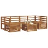 Ensemble de canapés d'extérieur 7 pcs Naturel 620142620142