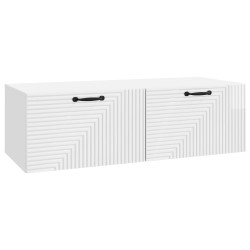 Meuble TV mural Montage mural Blanc brillant 98 x 41 x 30 cm 620149620149