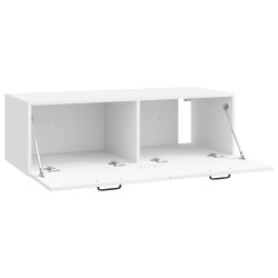 Meuble TV mural Montage mural Blanc brillant 98 x 41 x 30 cm 620149620149
