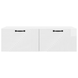 Meuble TV mural Montage mural Blanc brillant 98 x 41 x 30 cm 620149620149
