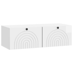 Meuble TV mural Montage mural Blanc brillant 98 x 41 x 30 cm 620150620150
