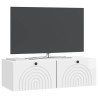 Meuble TV mural Montage mural Blanc brillant 98 x 41 x 30 cm 620150620150