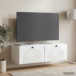 Meuble TV mural Montage mural Blanc brillant 98 x 41 x 30 cm 620150620150