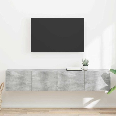 Meuble TV mural Montage mural 2 pcs Béton 78,5 x 31 x 29,5 cm 620152620152