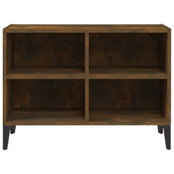 Meuble TV avec pieds en métal Chêne fumé 69,5x30x50 cm 620155620155