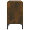 Meuble TV avec pieds en métal Chêne fumé 69,5x30x50 cm 620155620155