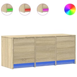 Meuble TV avec LED chêne sonoma 97x34x40 cm bois d'ingénierie 620156620156