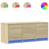Meuble TV avec LED chêne sonoma 97x34x40 cm bois d'ingénierie 620156620156