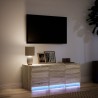 Meuble TV avec LED chêne sonoma 97x34x40 cm bois d'ingénierie 620156620156