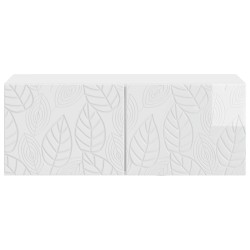 Meuble TV mural 98 x 31 cm Blanc brillant Bois d'ingénierie 620157620157