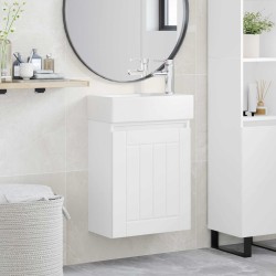 Meuble de salle de bain avec robinet Blanc 45,5 x 25,5 x 84 cm 620163620163