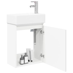 Meuble de salle de bain avec robinet Blanc 45,5 x 25,5 x 84 cm 620163620163