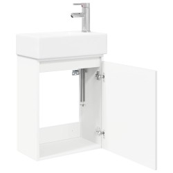 Meuble de salle de bain avec robinet Blanc 45,5 x 25,5 x 84 cm 620163620163