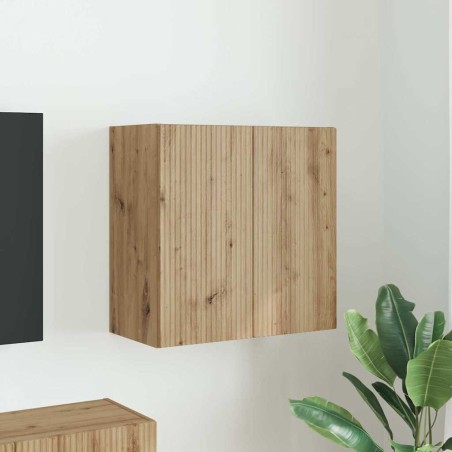 Meuble TV mural Montage mural Chêne artisanal 59,5 x 31 x 60 cm 620167620167