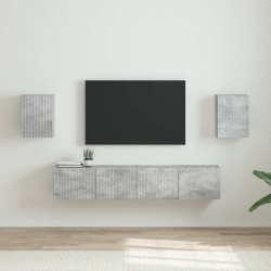 Meuble TV mural 2 pcs Béton 30 x 31 x 40 cm Bois d'ingénierie 620168620168