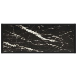 Meuble TV noir avec verre marbre noir 100x40x40 cm 620171620171