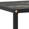 Meuble TV noir avec verre marbre noir 100x40x40 cm 620171620171