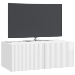Meuble TV mural Montage mural Blanc brillant 78,5 x 41 x 30 cm 620174620174