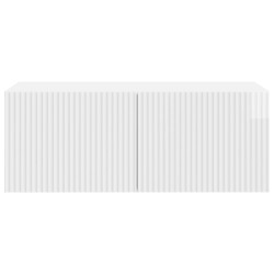 Meuble TV mural Montage mural Blanc brillant 78,5 x 41 x 30 cm 620174620174