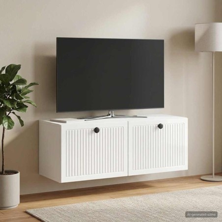 Meuble TV mural Montage mural Blanc brillant 78,5 x 31 x 30 cm 620175620175