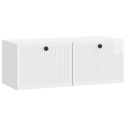 Meuble TV mural Montage mural Blanc brillant 78,5 x 31 x 30 cm 620175620175